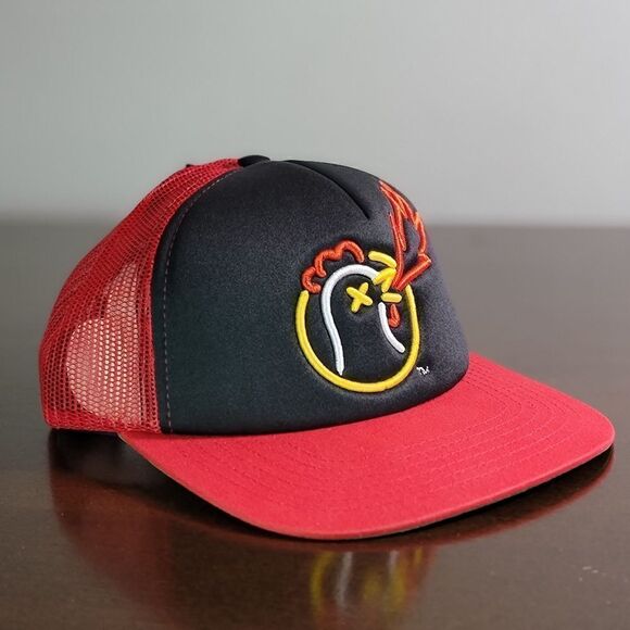 Hot Ones X Complex Reebok Trucker Hat Black Red White Green Snapback Adjustable - Picture 1 of 9